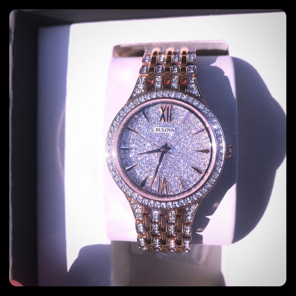 Bulova Chrystal and rose gold women’s watch